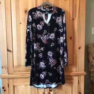Velvet Floral Dress